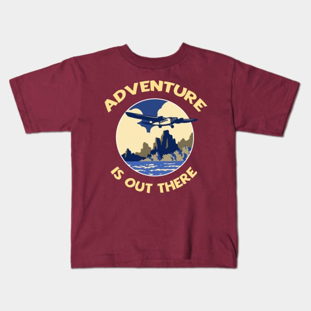 Adventure is Out There! Kids T-Shirt by NikSwiftDraws